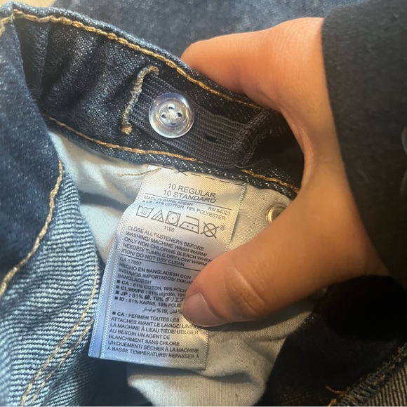 Old Navy Women's Straight Leg Jeans - Dark Blue - Picture 3 of 4